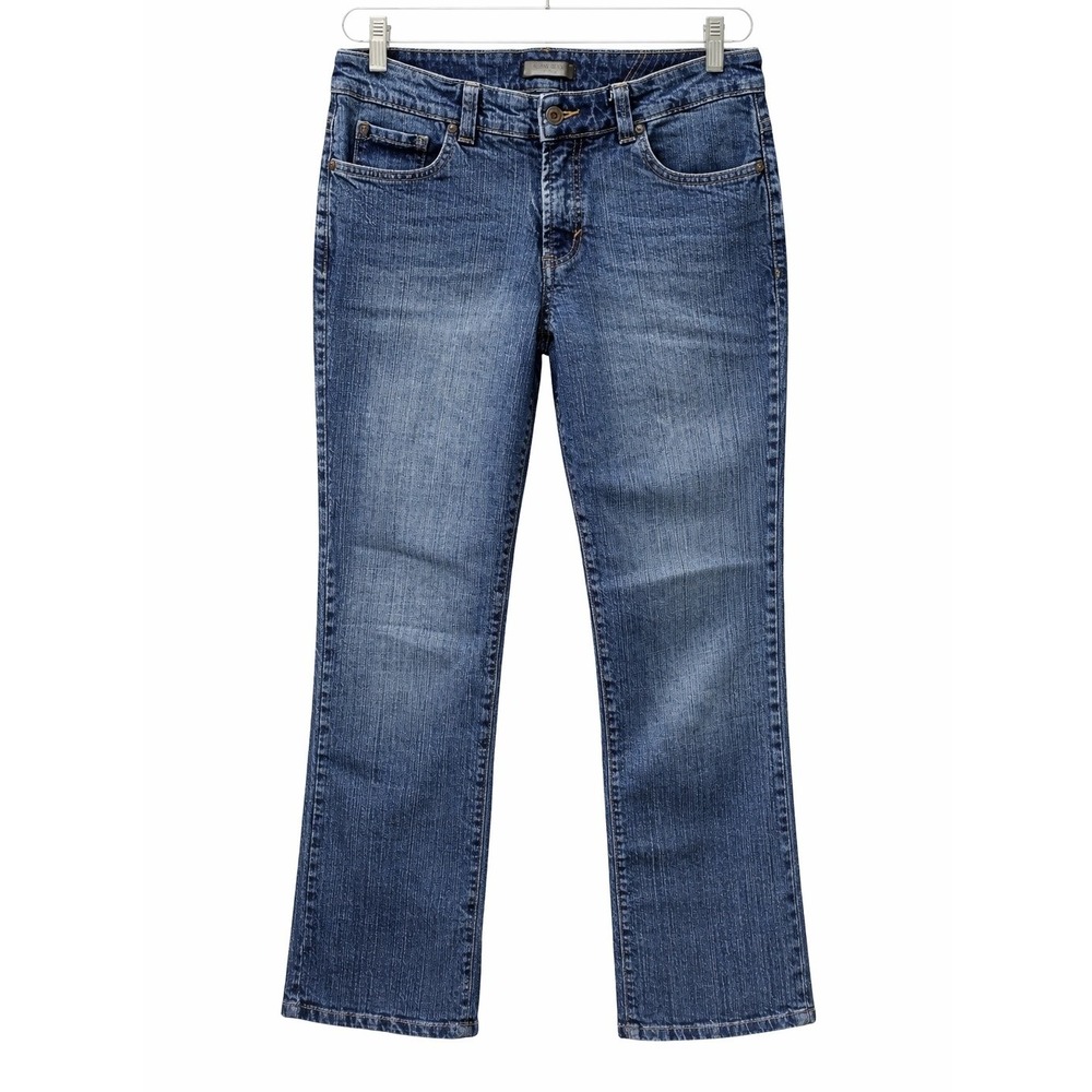 Jeans Nine West Womens 10P 29 Blue Medium Wash Straight Leg Flap Pocket Petite
